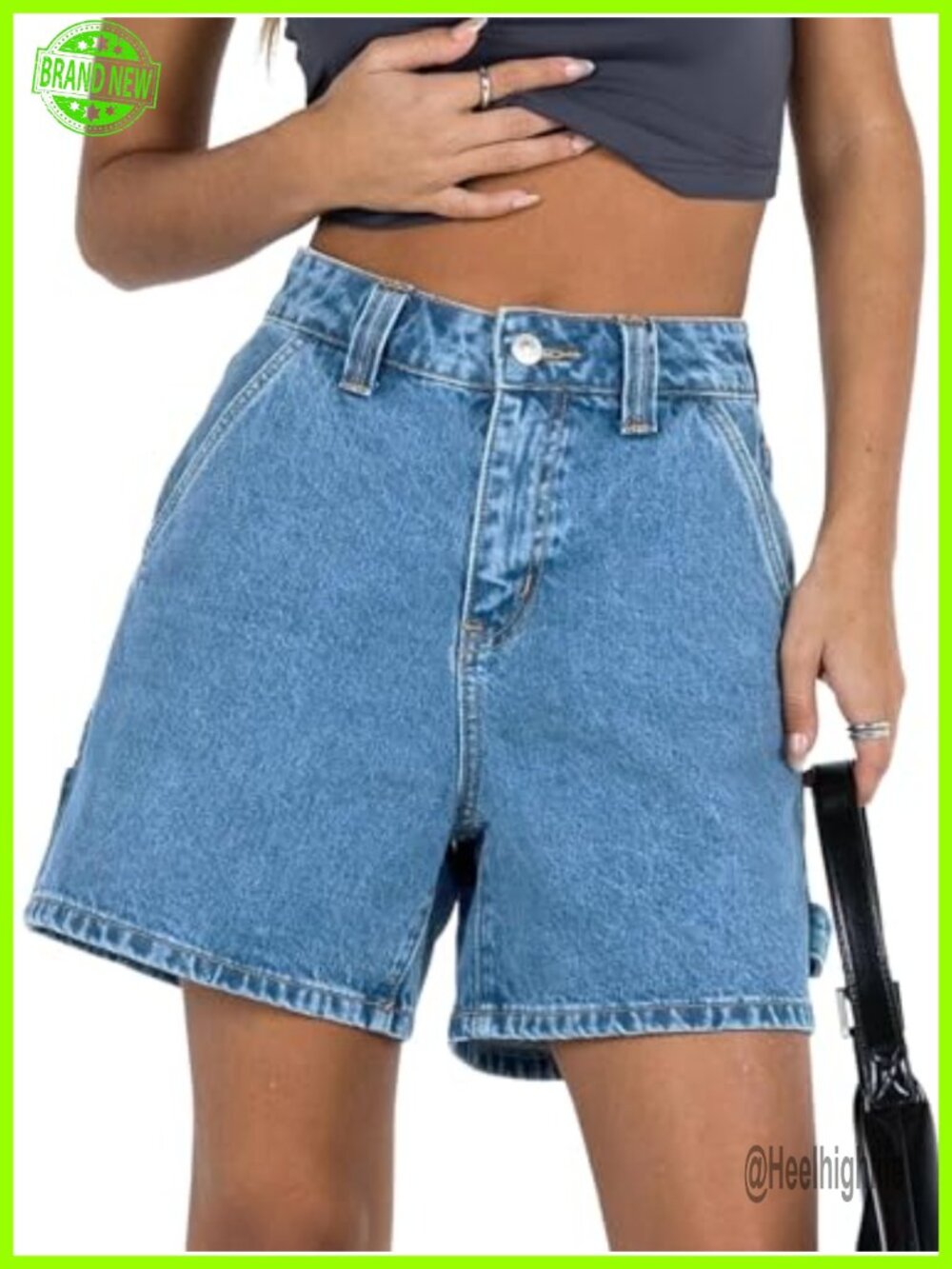 High Waisted Boxy Denim Shorts Baggy Jean Shorts Summer Casual